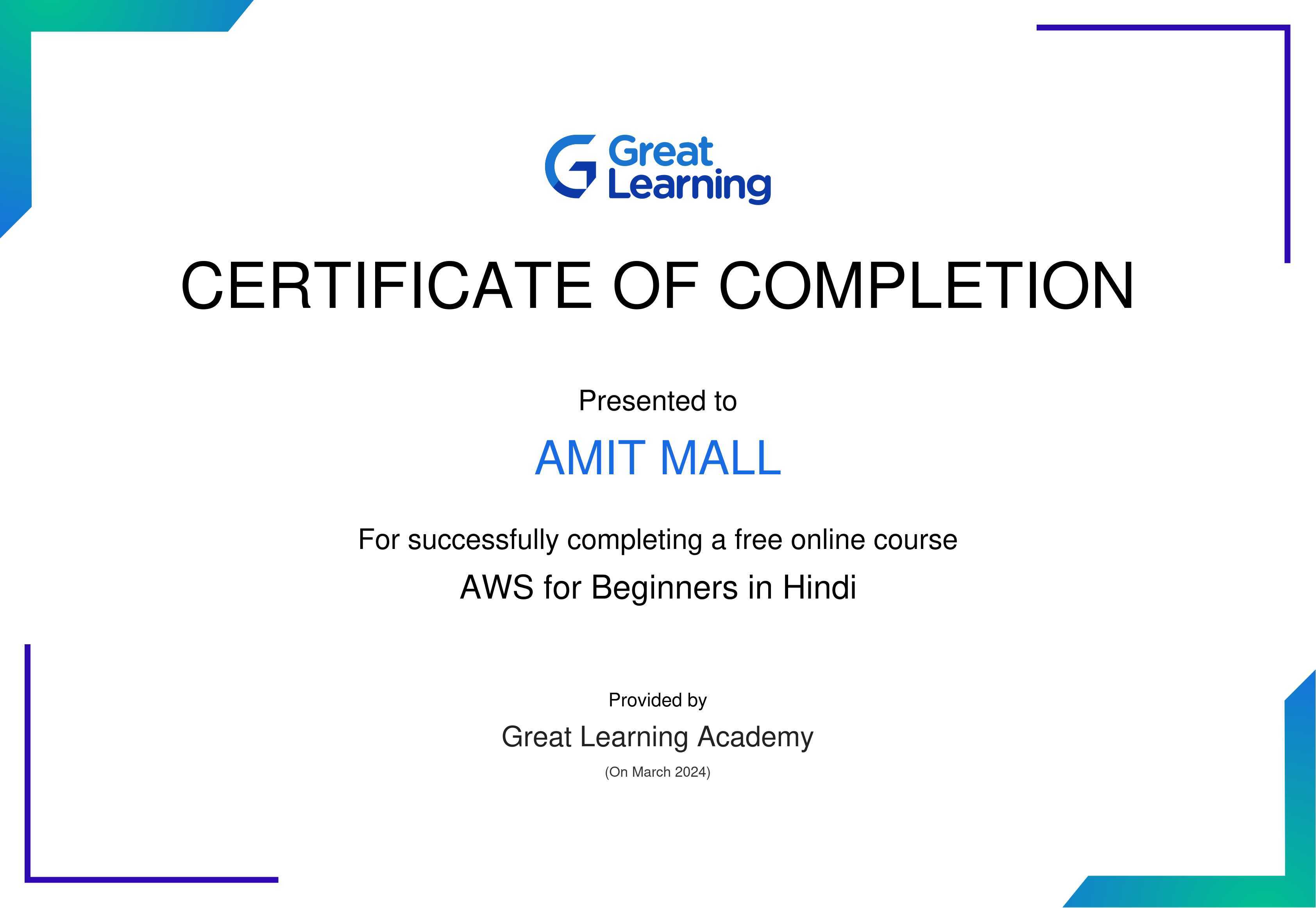 AWS for Beginners Certification A Step Towards Cloud Mastery